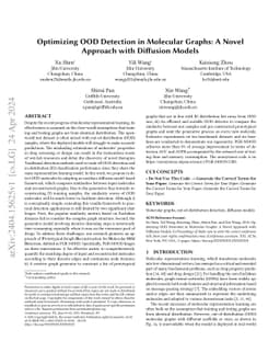 Optimizing OOD Detection in Molecular Graphs: A Novel Approach with
  Diffusion Models