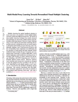 Multi-Modal Proxy Learning Towards Personalized Visual Multiple
  Clustering