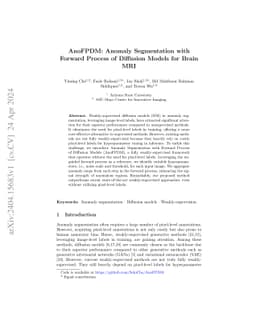 AnoFPDM: Anomaly Segmentation with Forward Process of Diffusion Models for Brain MRI