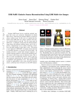 ESR-NeRF: Emissive Source Reconstruction Using LDR Multi-view Images