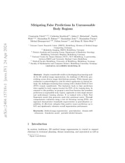 Mitigating False Predictions In Unreasonable Body Regions