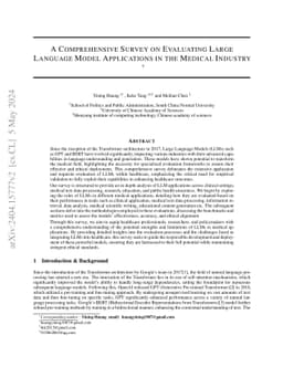 A Comprehensive Survey on Evaluating Large Language Model Applications
  in the Medical Industry