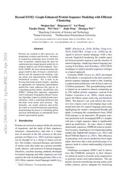Beyond ESM2: Graph-Enhanced Protein Sequence Modeling with Efficient
  Clustering
