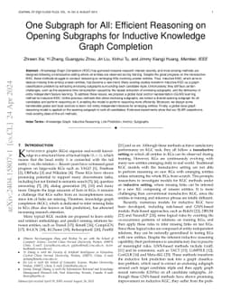One Subgraph for All: Efficient Reasoning on Opening Subgraphs for
  Inductive Knowledge Graph Completion