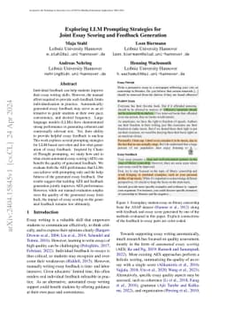 Exploring LLM Prompting Strategies for Joint Essay Scoring and Feedback
  Generation
