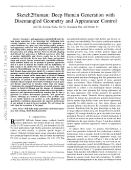 Sketch2Human: Deep Human Generation with Disentangled Geometry and
  Appearance Control