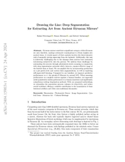 Drawing the Line: Deep Segmentation for Extracting Art from Ancient
  Etruscan Mirrors