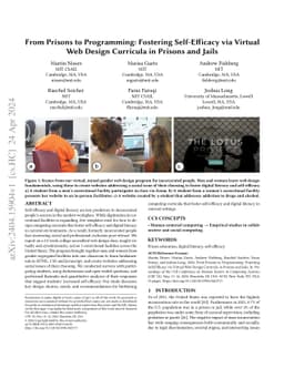 From Prisons to Programming: Fostering Self-Efficacy via Virtual Web
  Design Curricula in Prisons and Jails