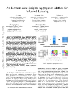 An Element-Wise Weights Aggregation Method for Federated Learning