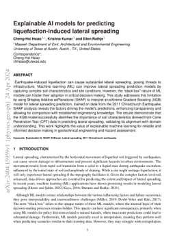 Explainable AI models for predicting liquefaction-induced lateral
  spreading