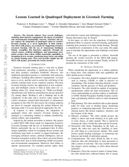 Lessons Learned in Quadruped Deployment in Livestock Farming
