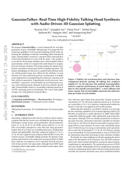 GaussianTalker: Real-Time High-Fidelity Talking Head Synthesis with
  Audio-Driven 3D Gaussian Splatting