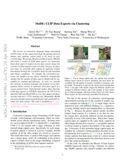 MoDE: CLIP Data Experts via Clustering