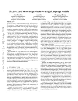 zkLLM: Zero Knowledge Proofs for Large Language Models