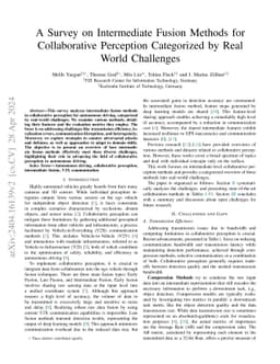 A Survey on Intermediate Fusion Methods for Collaborative Perception
  Categorized by Real World Challenges