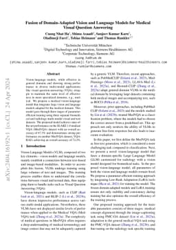 Fusion of Domain-Adapted Vision and Language Models for Medical Visual
  Question Answering