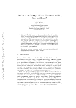 Which statistical hypotheses are afflicted with false confidence?