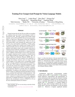 Training-Free Unsupervised Prompt for Vision-Language Models