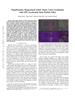 MegaParticles: Range-based 6-DoF Monte Carlo Localization with
  GPU-Accelerated Stein Particle Filter