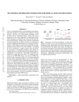 Multimodal Information Interaction for Medical Image Segmentation