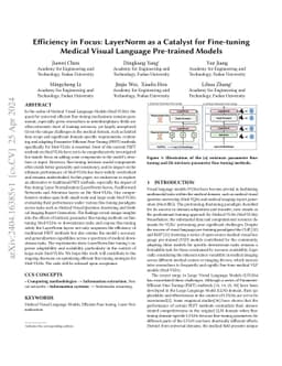 Efficiency in Focus: LayerNorm as a Catalyst for Fine-tuning Medical
  Visual Language Pre-trained Models