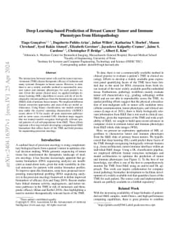 Deep Learning-based Prediction of Breast Cancer Tumor and Immune
  Phenotypes from Histopathology