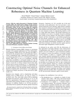 Constructing Optimal Noise Channels for Enhanced Robustness in Quantum
  Machine Learning