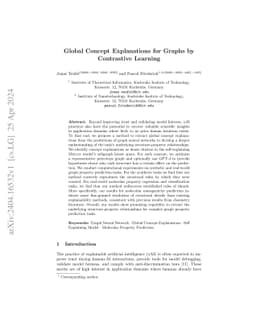 Global Concept Explanations for Graphs by Contrastive Learning