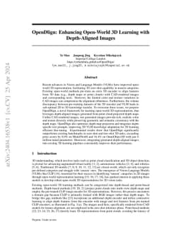 OpenDlign: Enhancing Open-World 3D Learning with Depth-Aligned Images