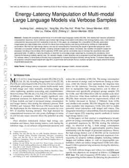 Energy-Latency Manipulation of Multi-modal Large Language Models via
  Verbose Samples