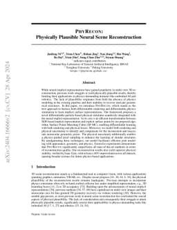 PhyRecon: Physically Plausible Neural Scene Reconstruction
