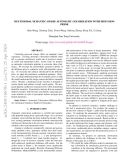 Multimodal Semantic-Aware Automatic Colorization with Diffusion Prior