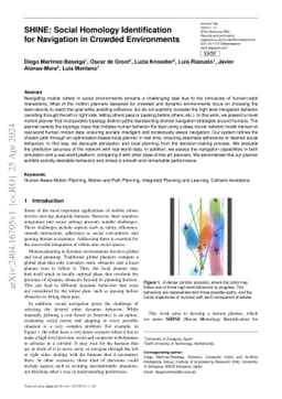 SHINE: Social Homology Identification for Navigation in Crowded
  Environments