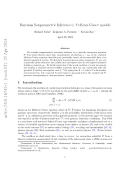 Bayesian Nonparametric Inference in McKean-Vlasov models