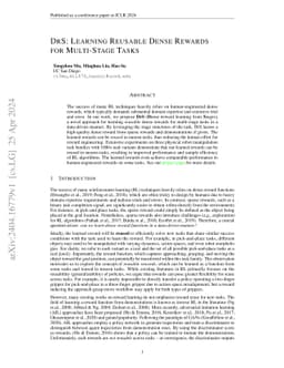 DrS: Learning Reusable Dense Rewards for Multi-Stage Tasks