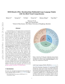 SEED-Bench-2-Plus: Benchmarking Multimodal Large Language Models with
  Text-Rich Visual Comprehension