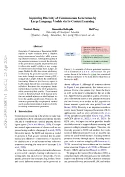 Improving Diversity of Commonsense Generation by Large Language Models
  via In-Context Learning