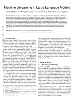Machine Unlearning in Large Language Models