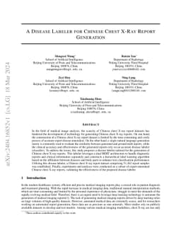 A Disease Labeler for Chinese Chest X-Ray Report Generation
