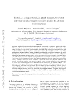 HEroBM: a deep equivariant graph neural network for universal
  backmapping from coarse-grained to all-atom representations