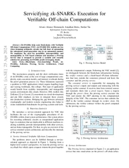 Servicifying zk-SNARKs Execution for Verifiable Off-chain Computations