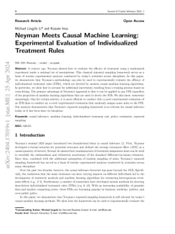 Neyman Meets Causal Machine Learning: Experimental Evaluation of
  Individualized Treatment Rules