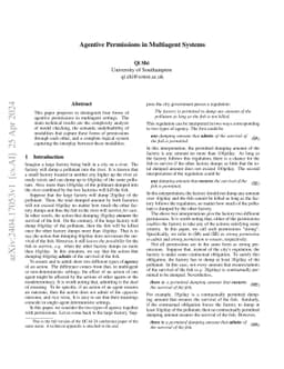 Agentive Permissions in Multiagent Systems