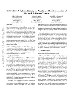 CyNetDiff -- A Python Library for Accelerated Implementation of Network
  Diffusion Models