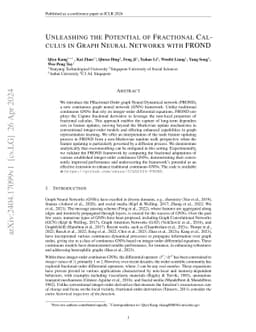 Unleashing the Potential of Fractional Calculus in Graph Neural Networks
  with FROND