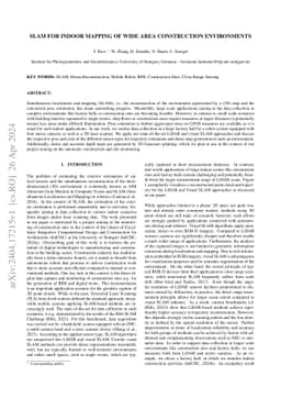 SLAM for Indoor Mapping of Wide Area Construction Environments