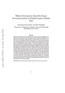 Efficient Deterministic Renewable Energy Forecasting Guided by Multiple-Location Weather Data