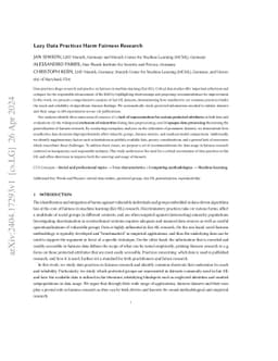 Lazy Data Practices Harm Fairness Research