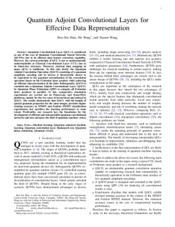 Quantum Adjoint Convolutional Layers for Effective Data Representation