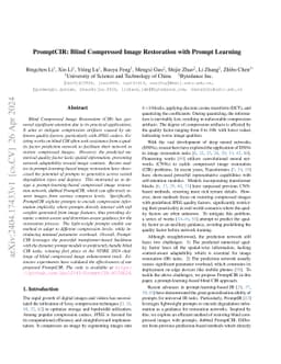 PromptCIR: Blind Compressed Image Restoration with Prompt Learning